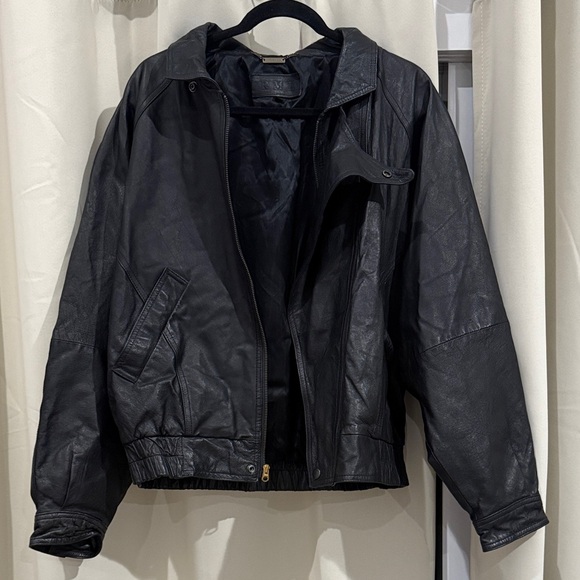 RML Genuine Leather Vintage Motorcycle Jacket with zipper flaw size M - Picture 4 of 13